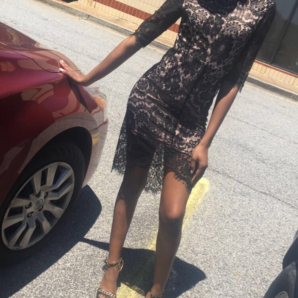 Lace black dress